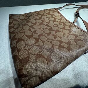 Coach Brown Signature Tote Bag